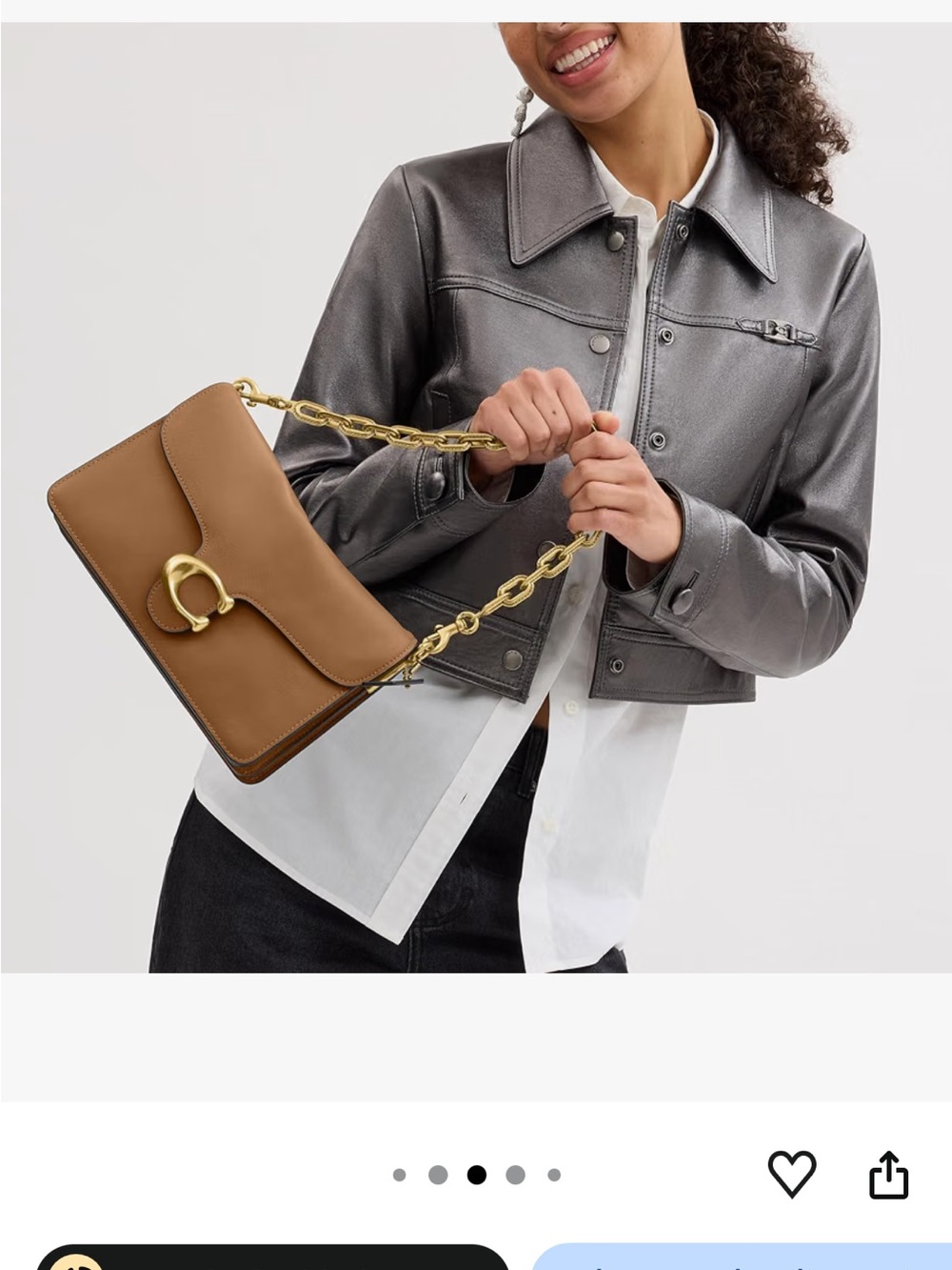 Coach Tabby Shoulder Bag in Tan with Gold Hardware - Picture 10 of 10